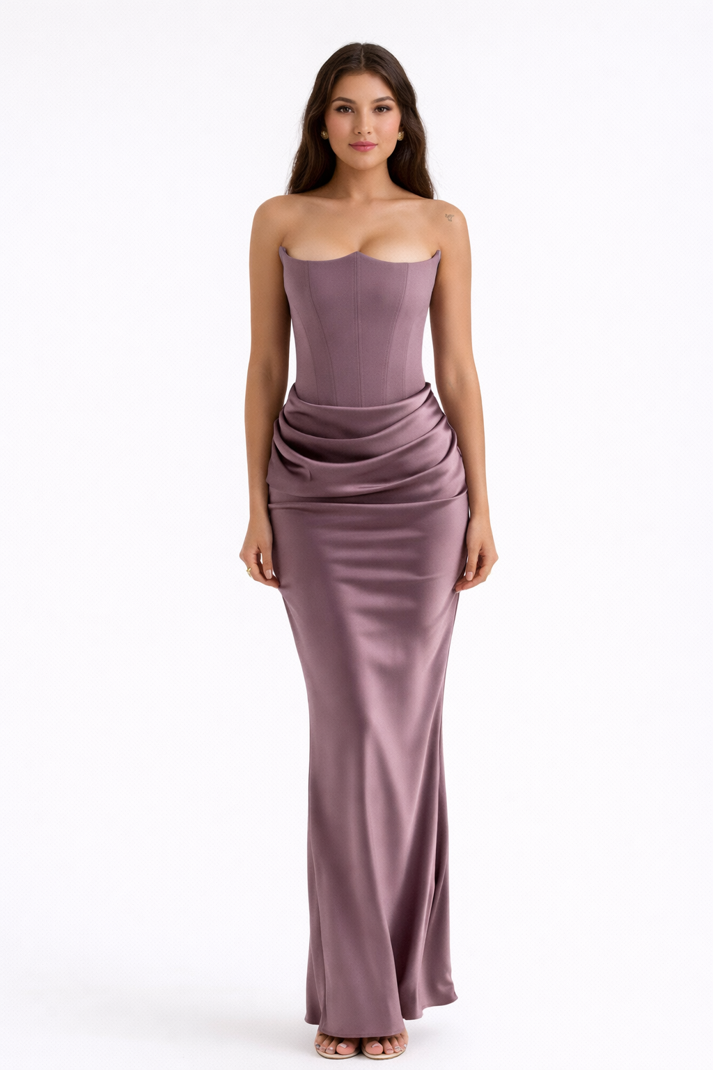 Sleek Satin Maxi Dress