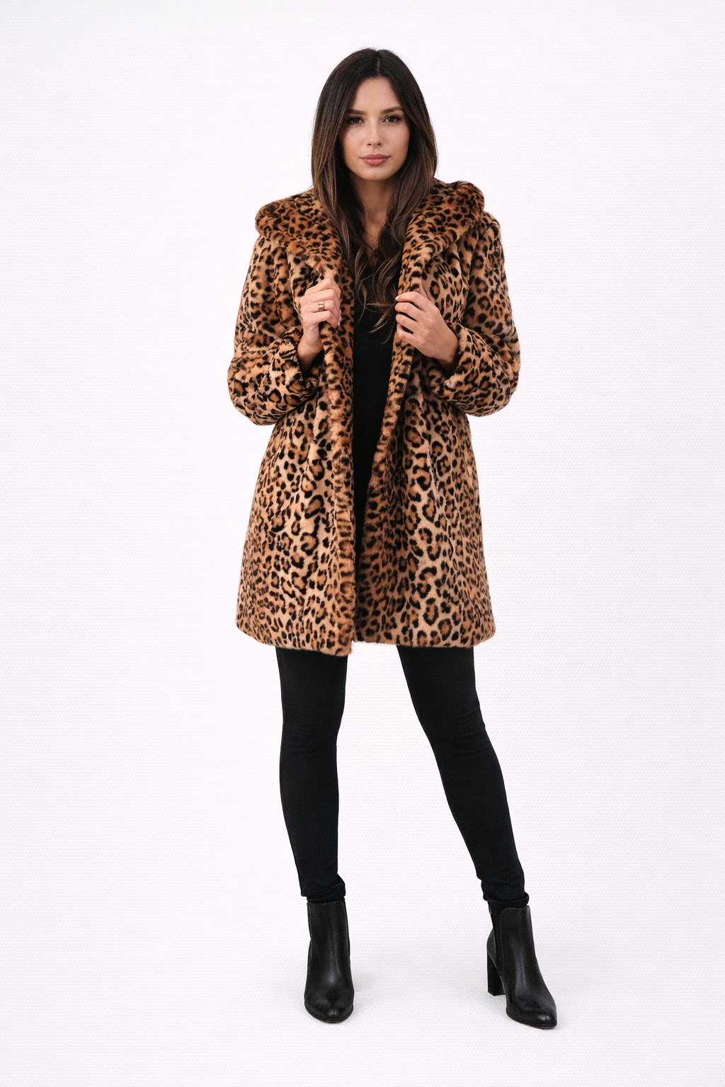 Leopard Faux Fur Coat