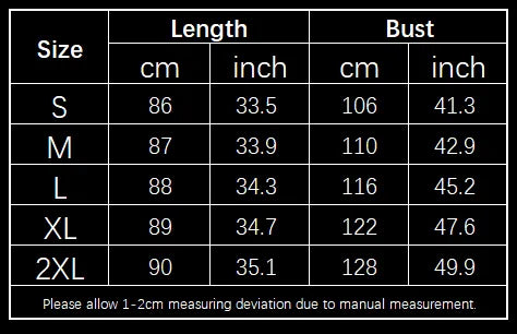SIZE GUIDE inches
