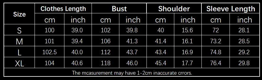 SIZE GUIDE inches