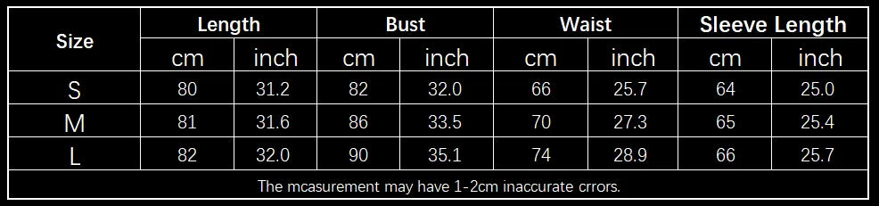 SIZE GUIDE inches