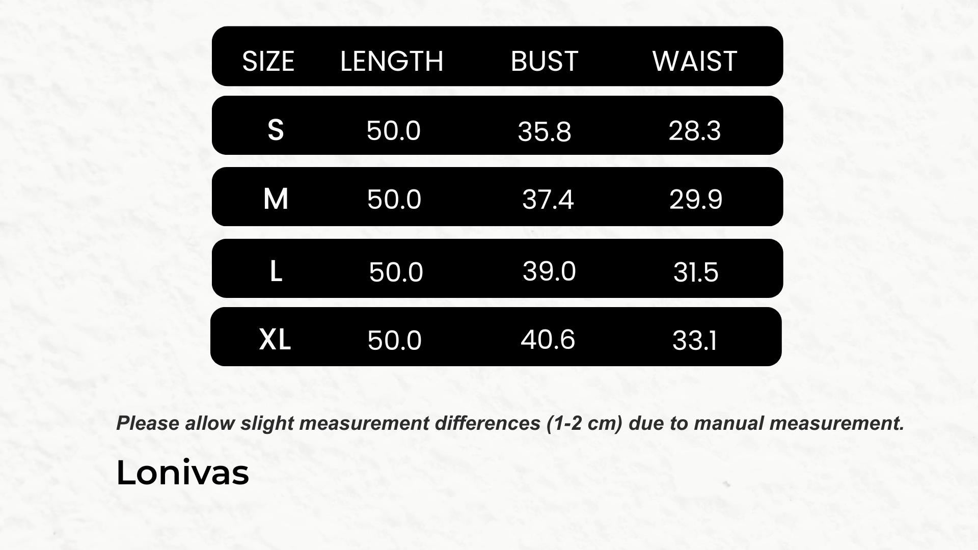 SIZE GUIDE inches