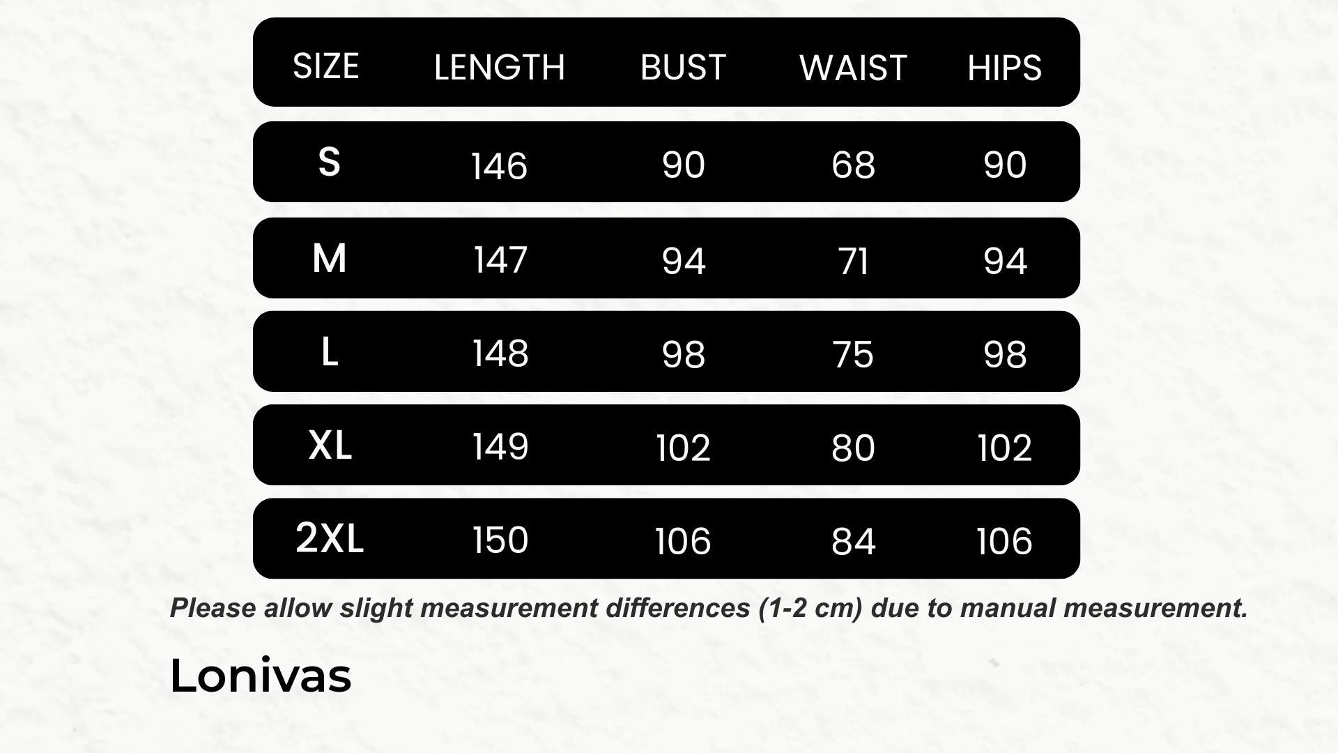 SIZE GUIDE cm
