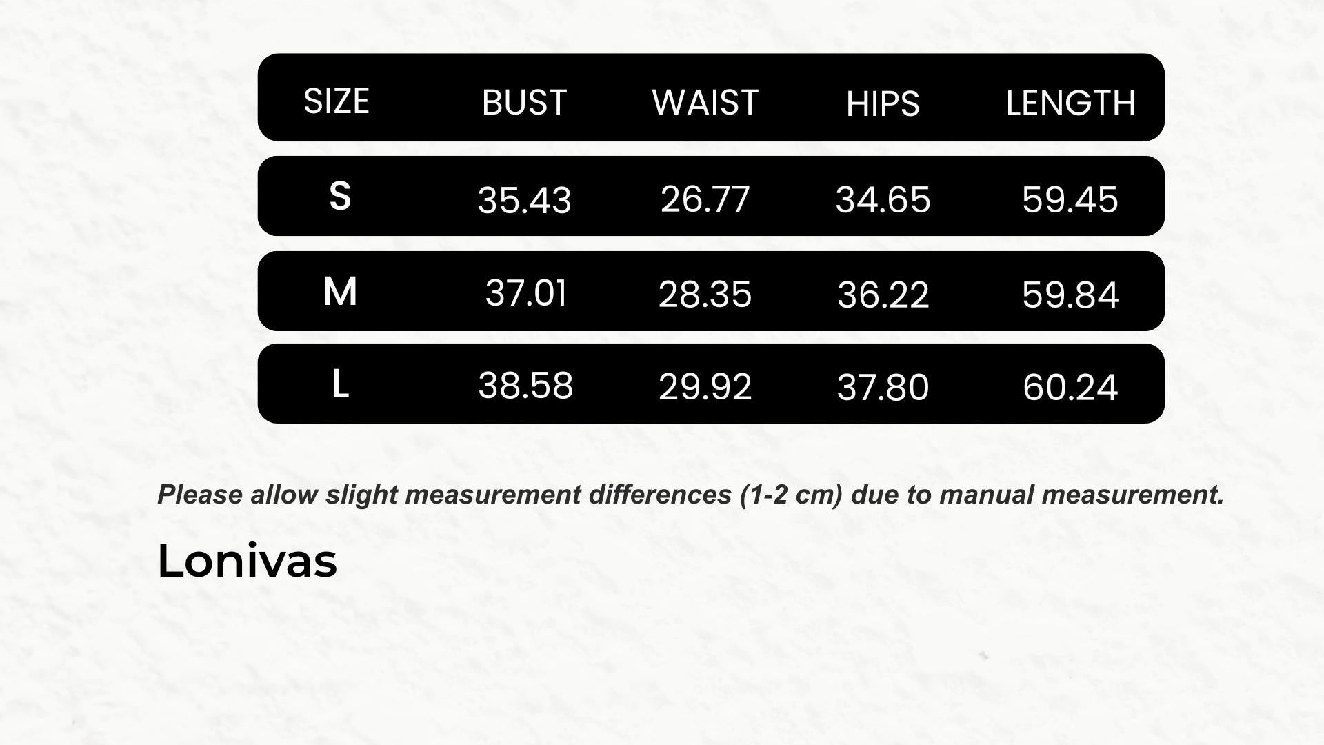 SIZE GUIDE inches