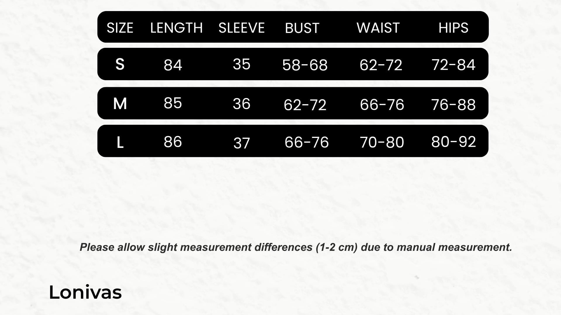 SIZE GUIDE cm