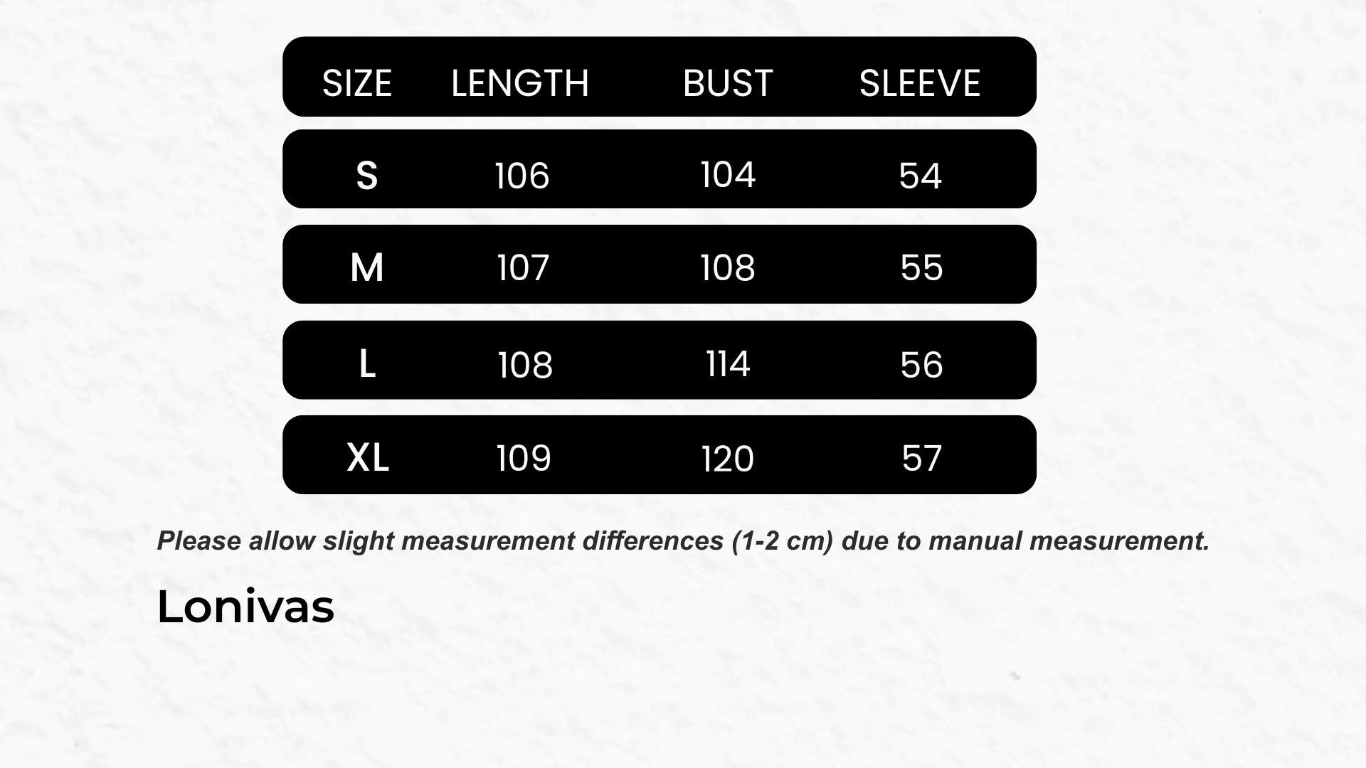 SIZE GUIDE cm
