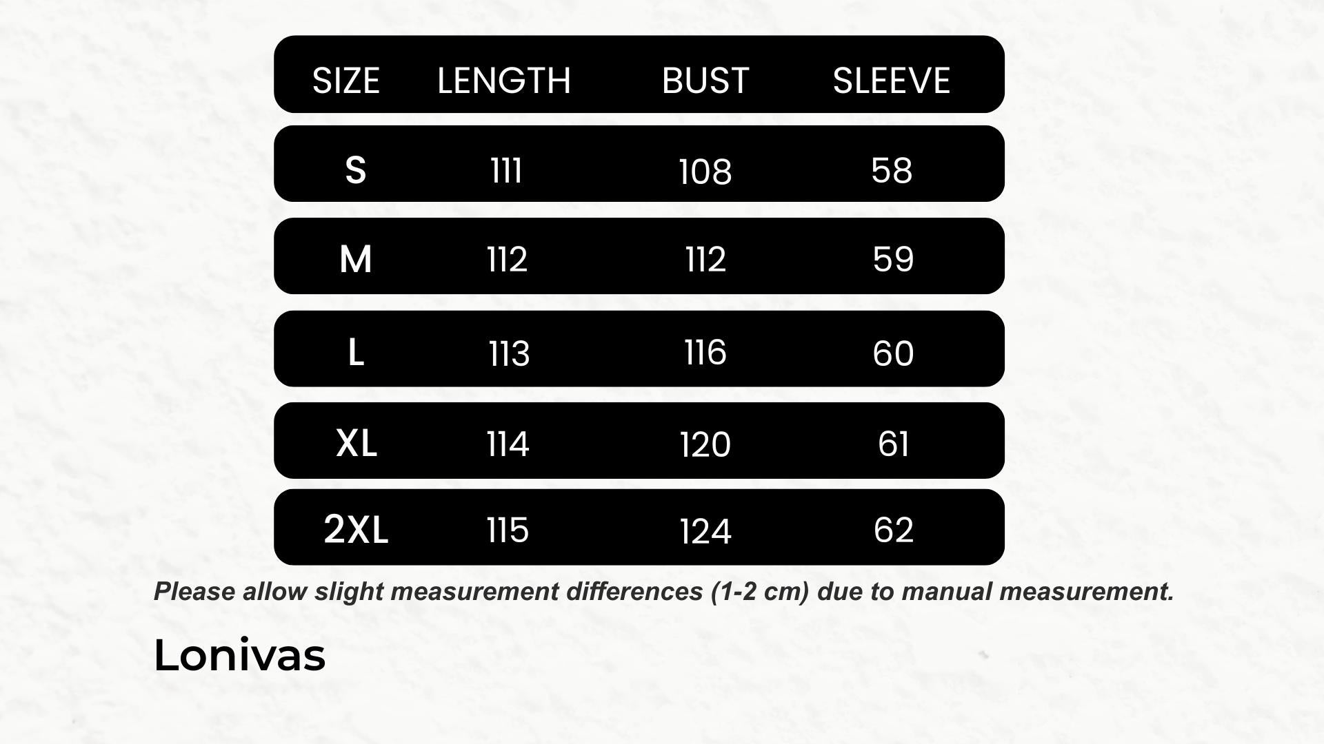 SIZE GUIDE cm
