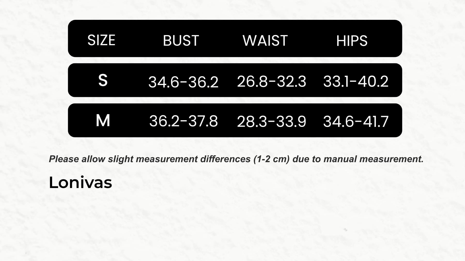 SIZE GUIDE inches