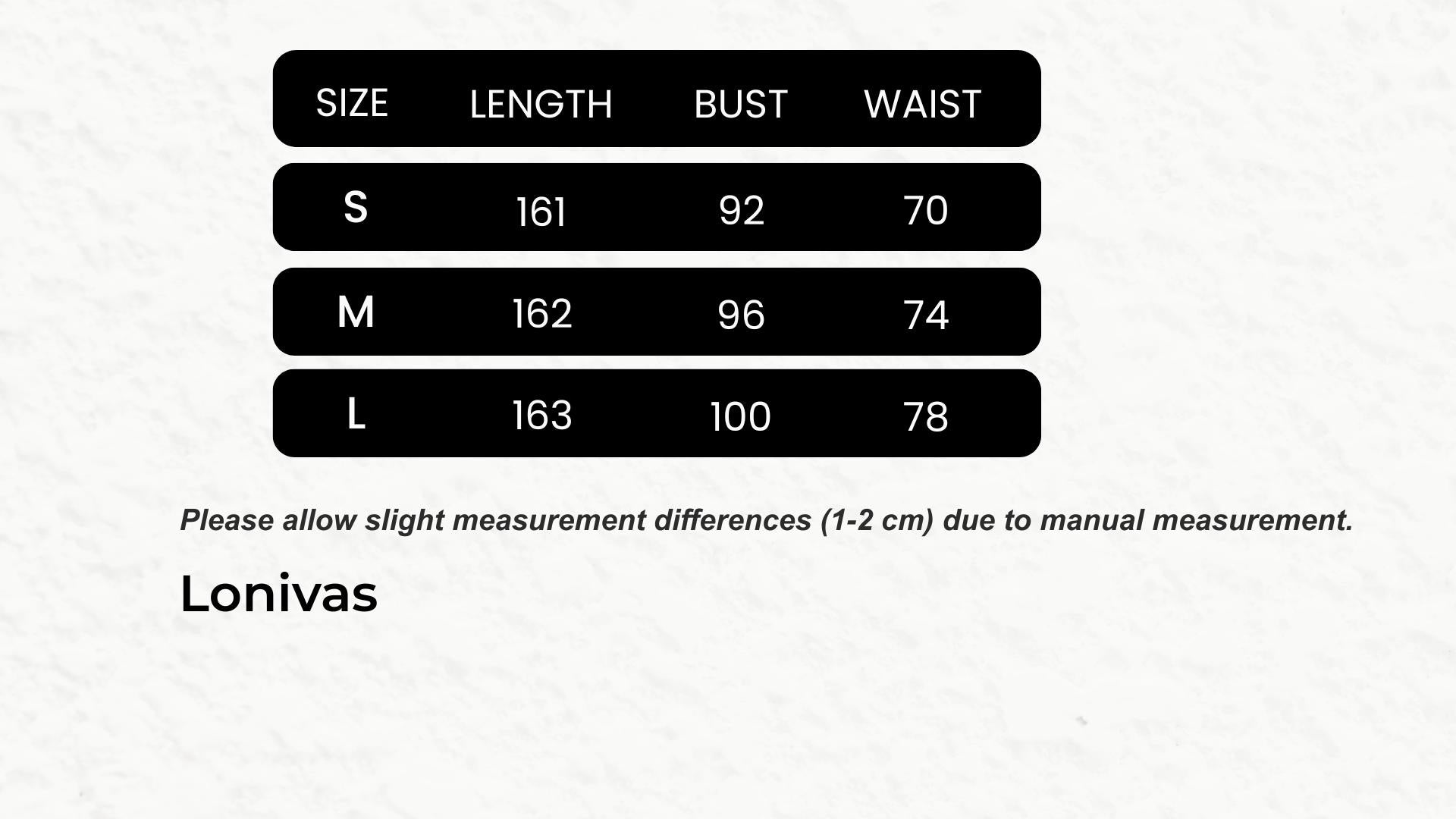 SIZE GUIDE cm