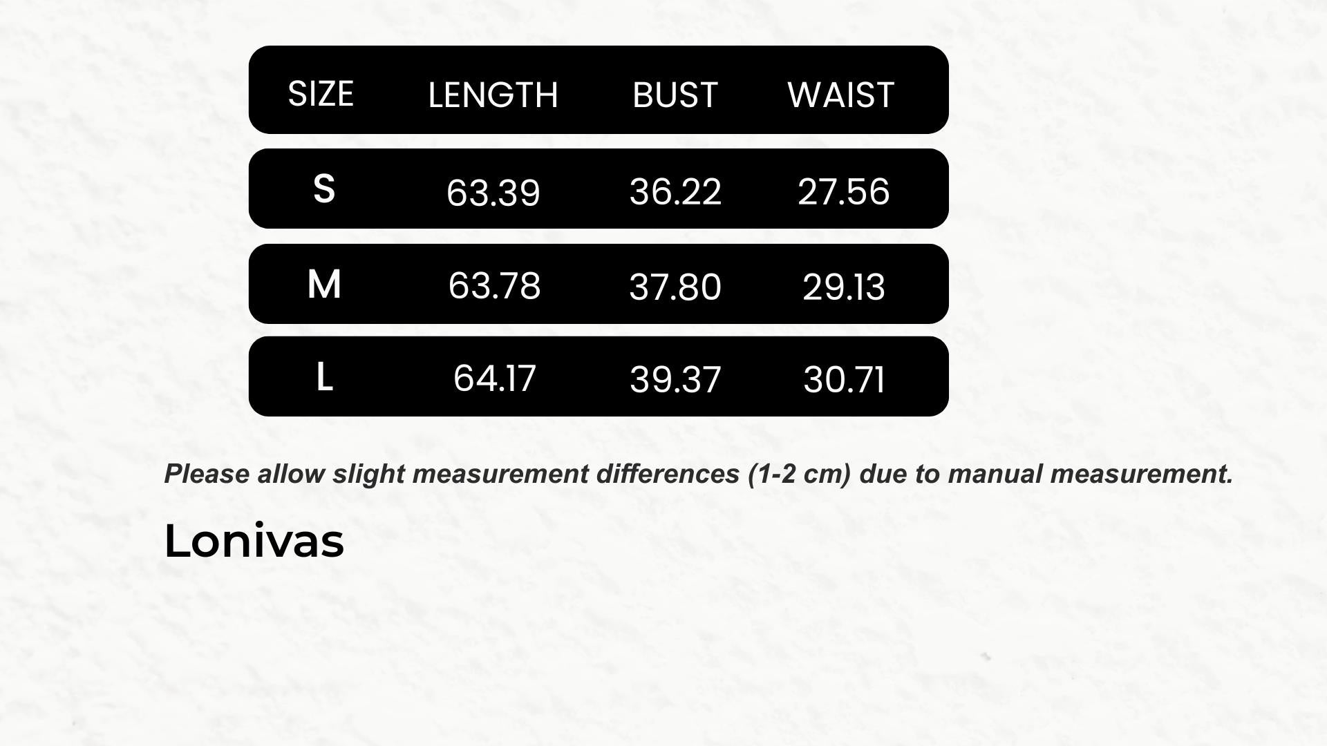SIZE GUIDE inches