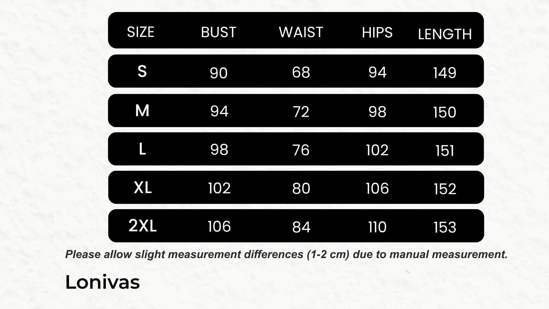 SIZE GUIDE cm