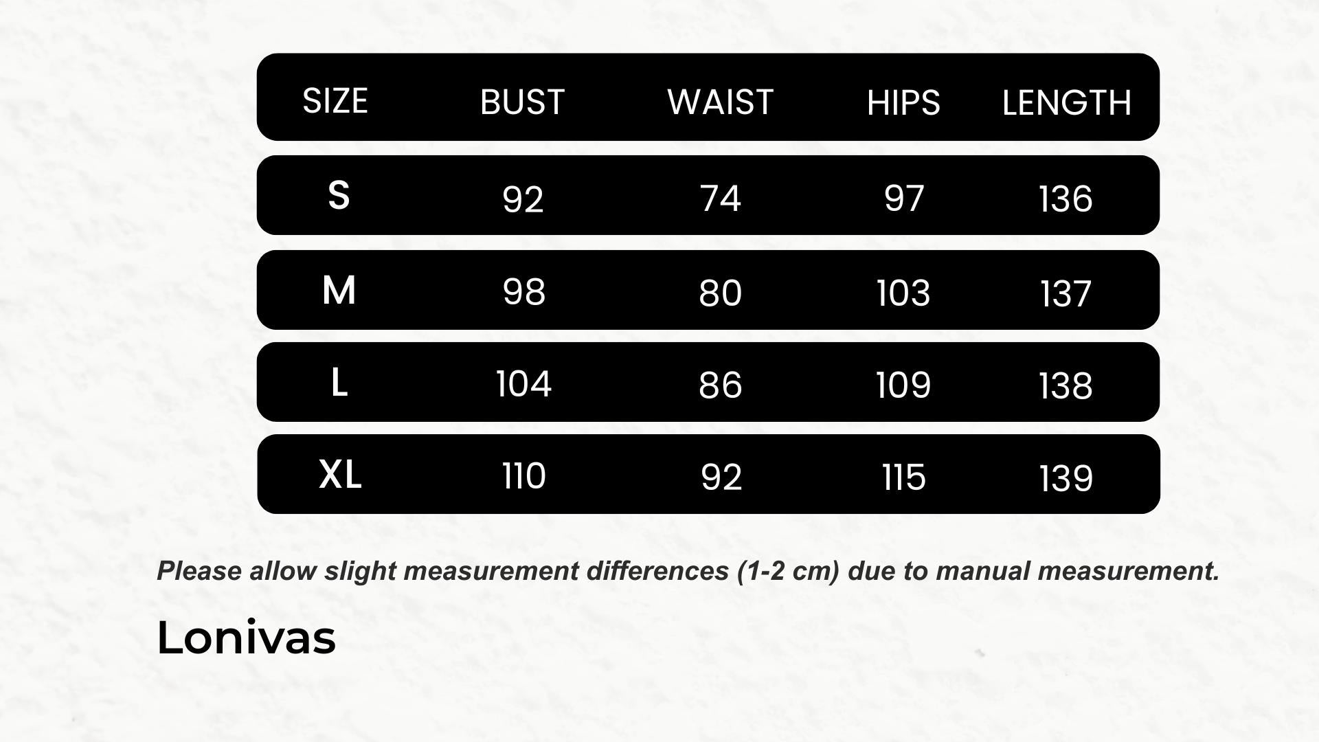 SIZE GUIDE cm