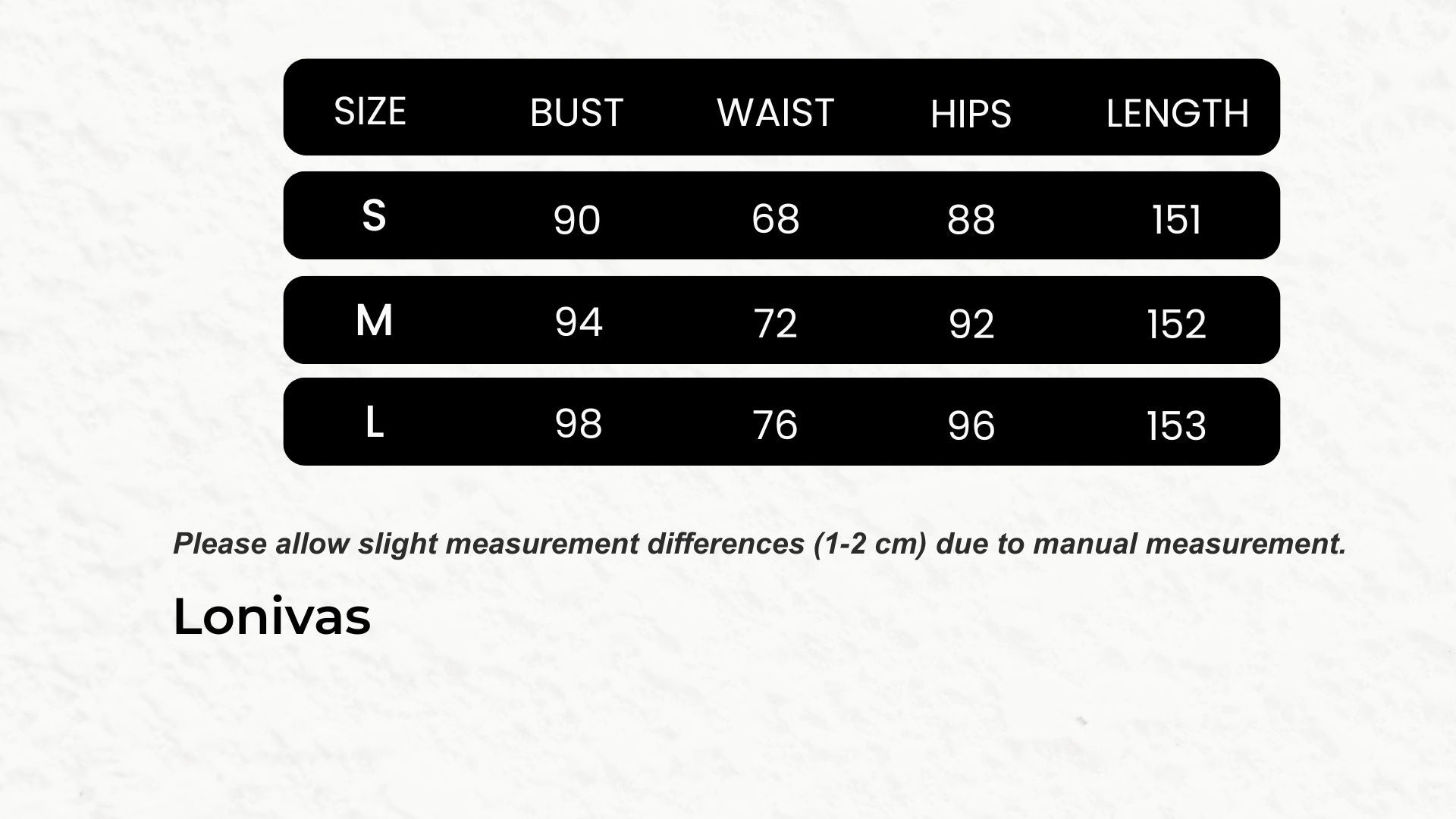 SIZE GUIDE cm