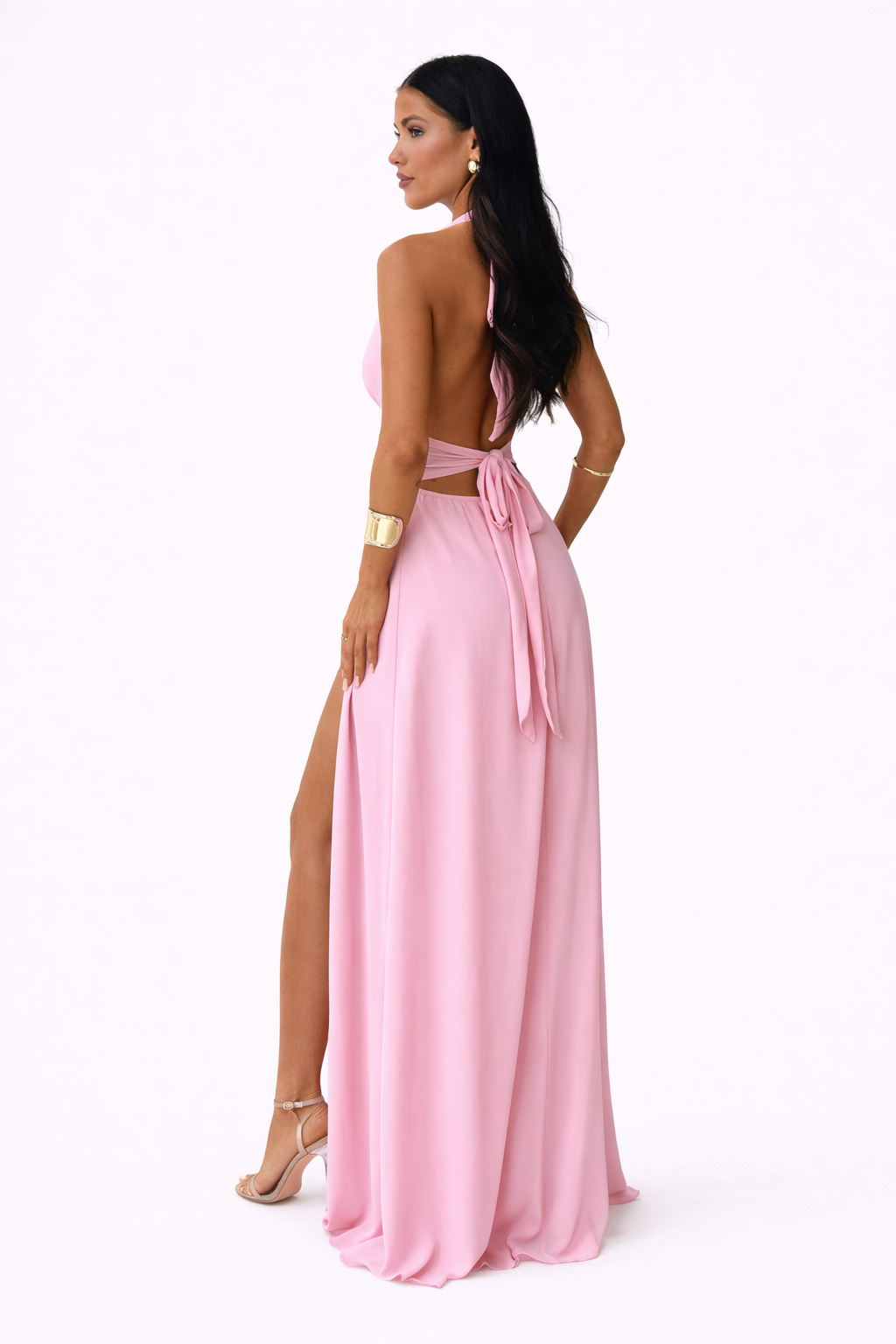 Halterneck Backless Maxi Dress
