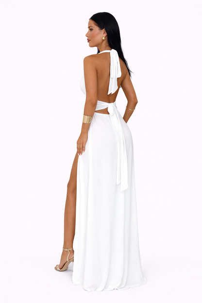 Halterneck Backless Maxi Dress