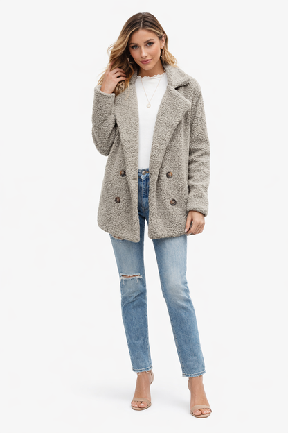 Soft Lapel Fluffy Jacket