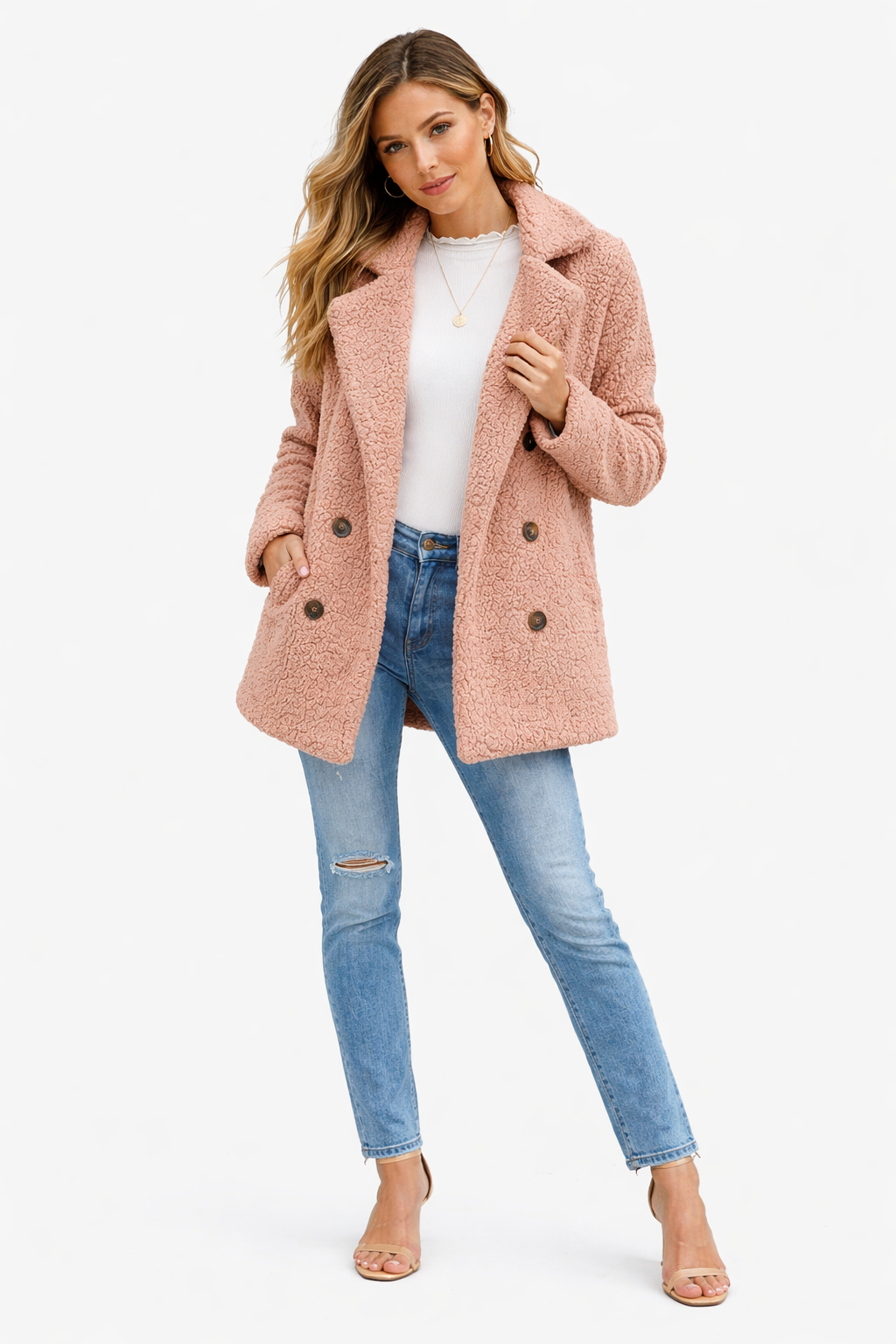 Soft Lapel Fluffy Jacket