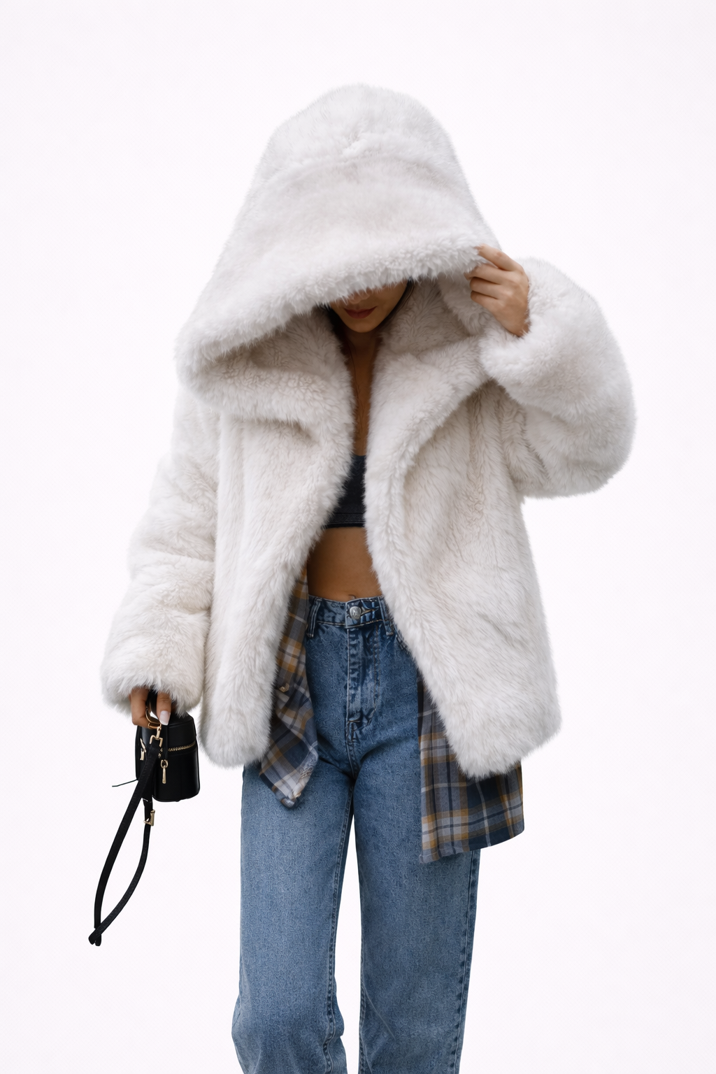 Faux Fur Hooded Jacket