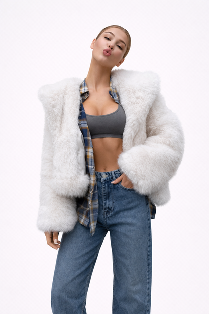 Faux Fur Hooded Jacket