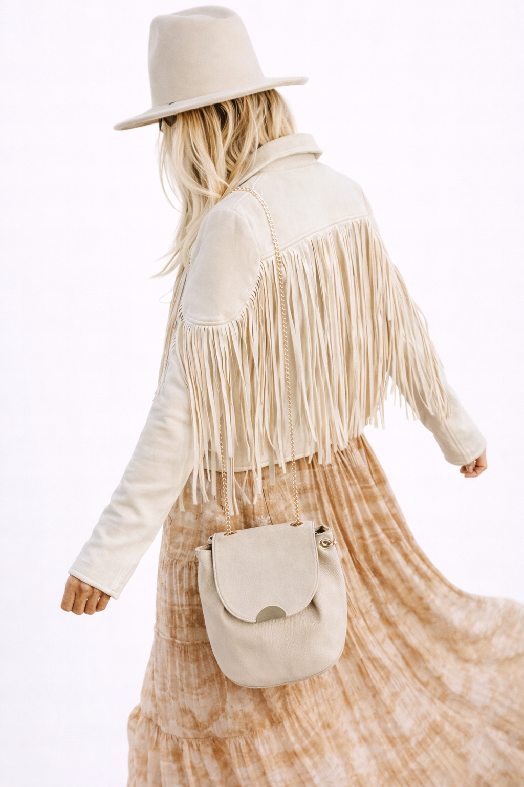 Faux Suede Fringe Jacket