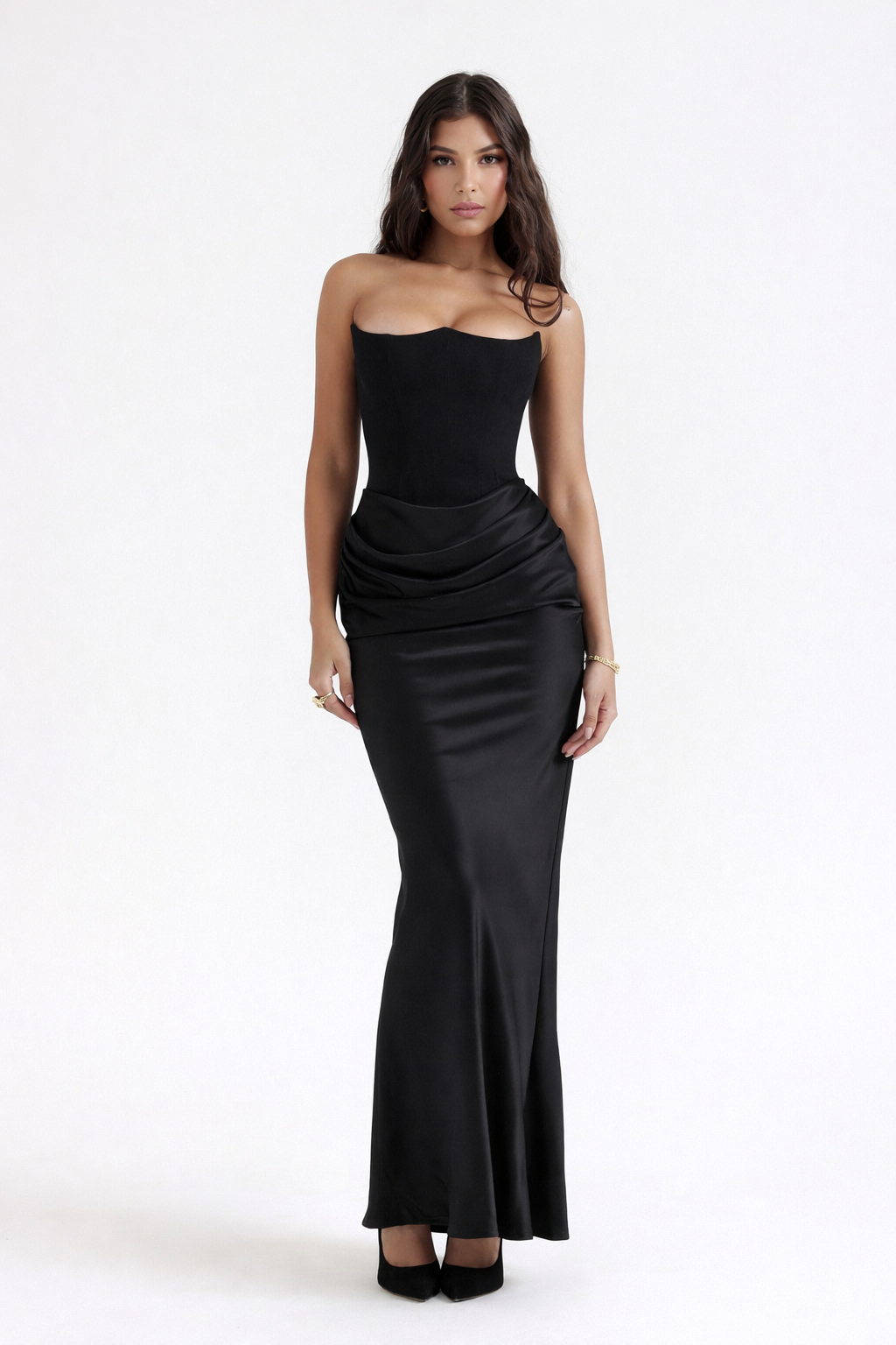 Sleek Satin Maxi Dress