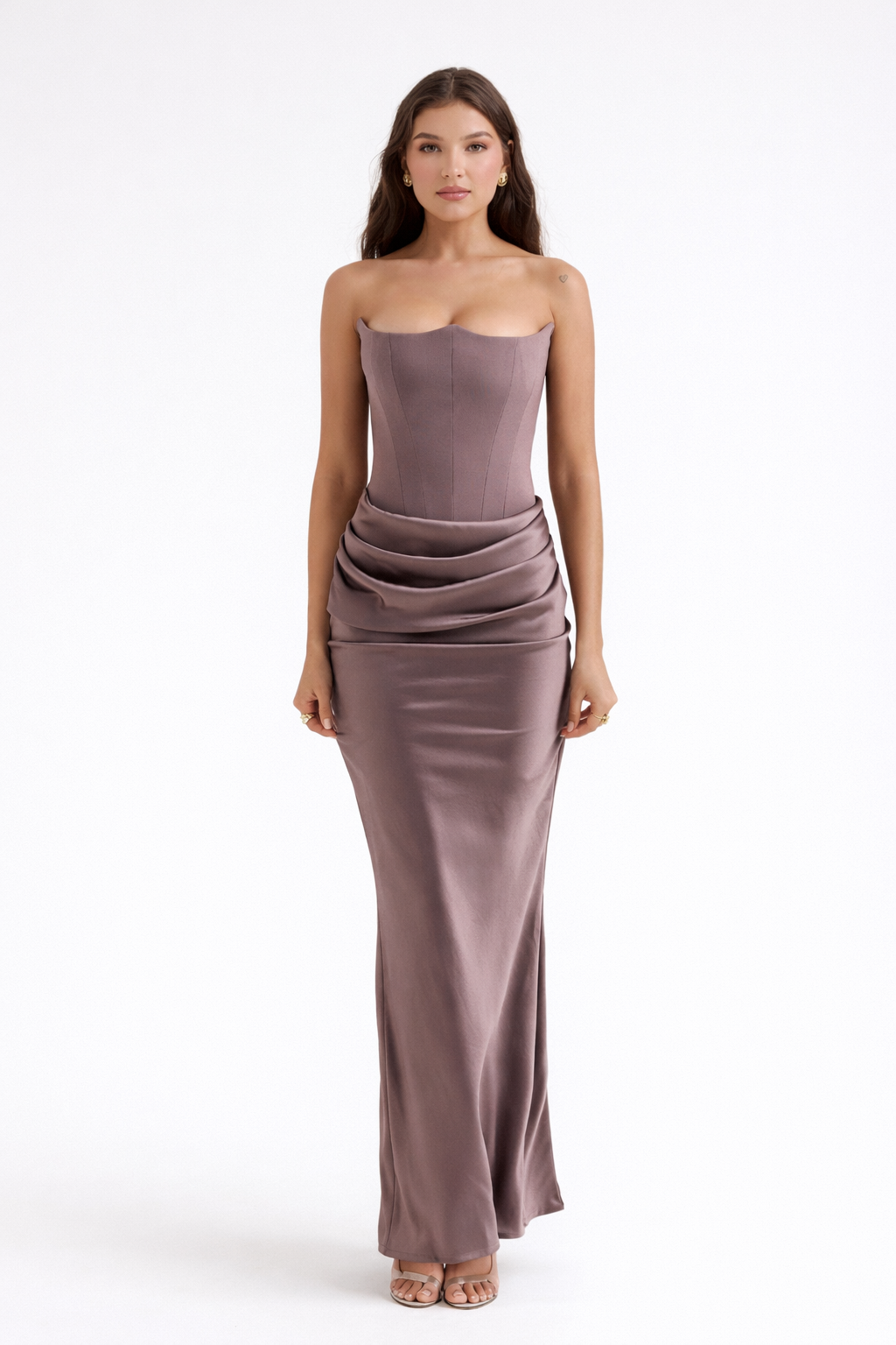 Sleek Satin Maxi Dress