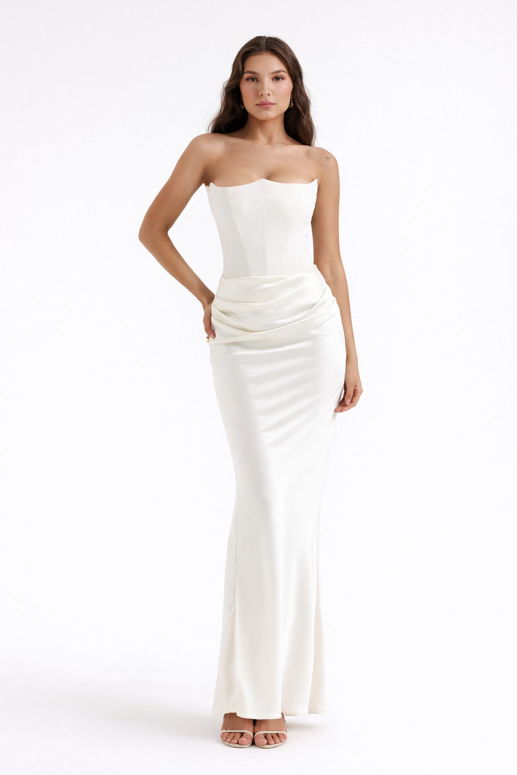 Sleek Satin Maxi Dress