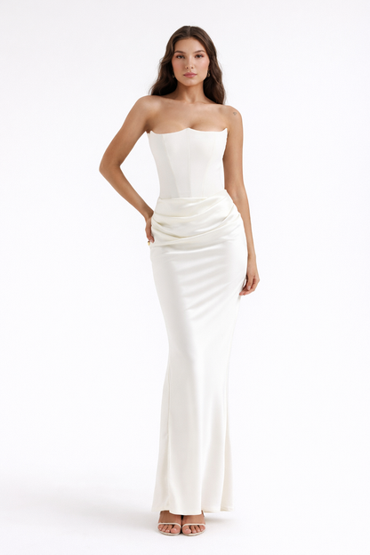 Sleek Satin Maxi Dress