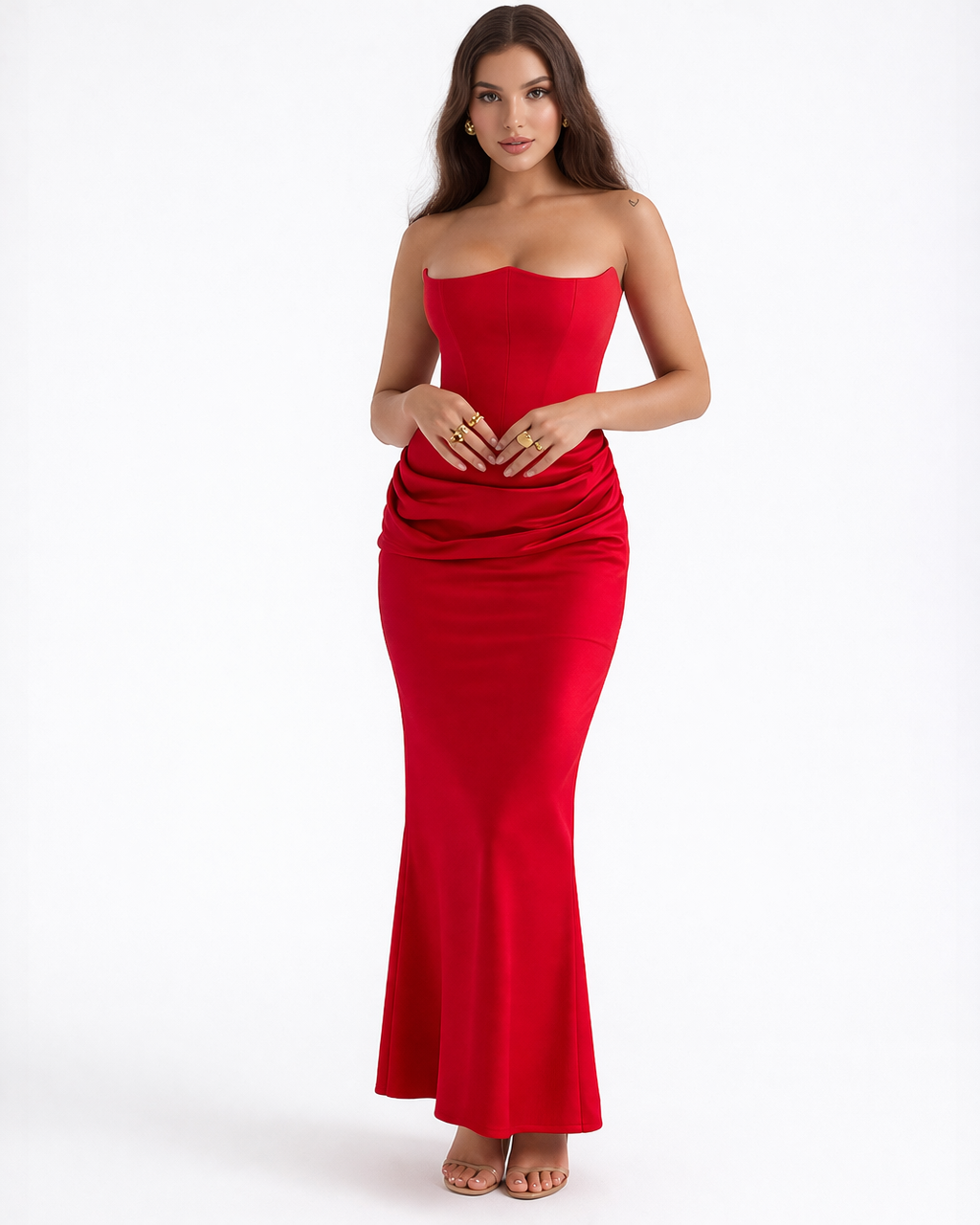 Sleek Satin Maxi Dress