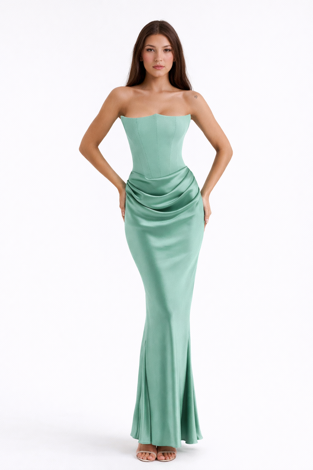 Sleek Satin Maxi Dress