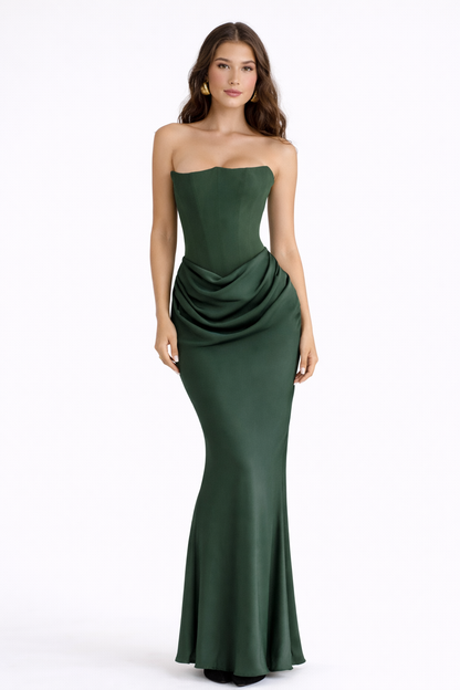 Sleek Satin Maxi Dress