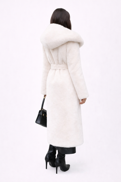 Hooded Faux Fur Coat