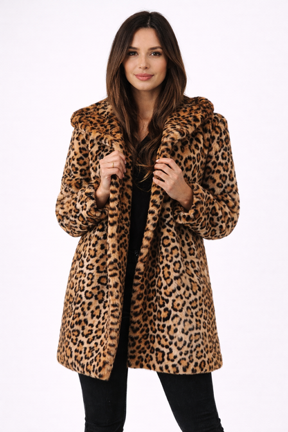 Leopard Faux Fur Coat