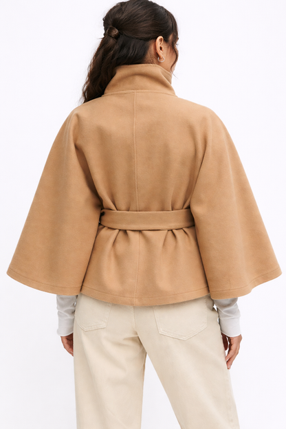 High-Neck Batwing Coat