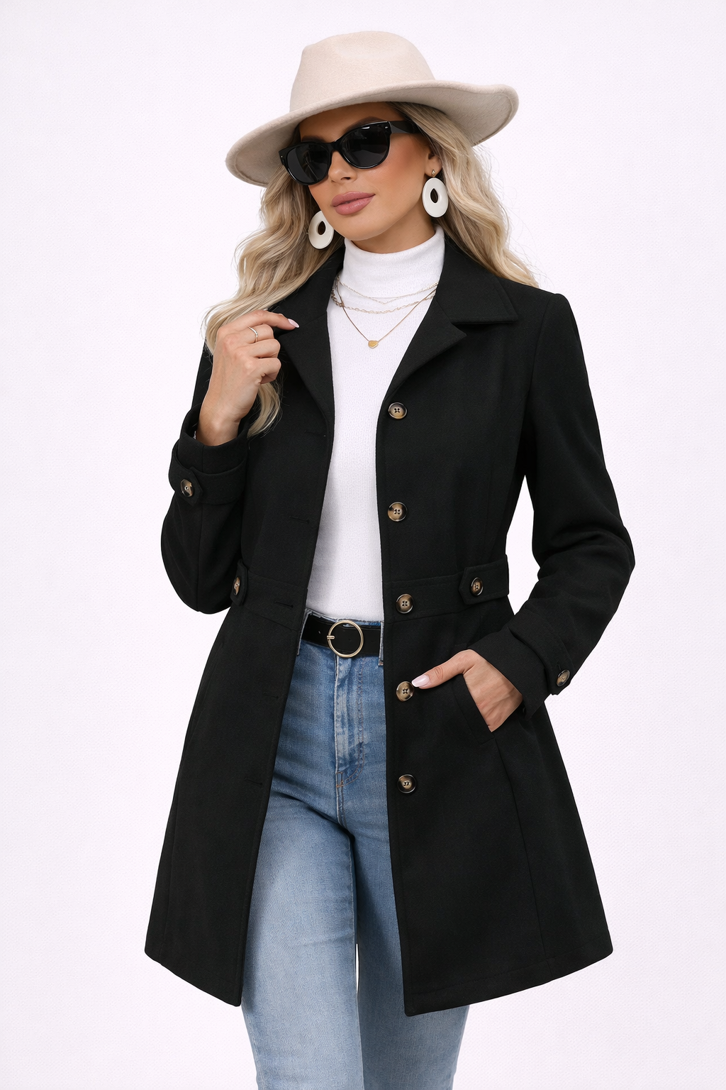Tailored Button Coat
