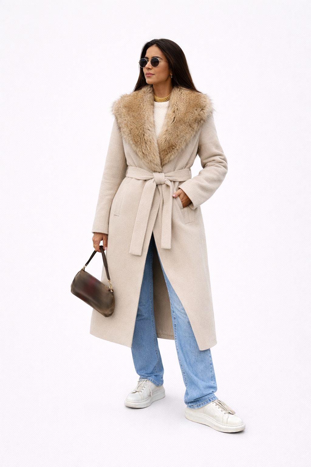 Élan Fur Collar Coat