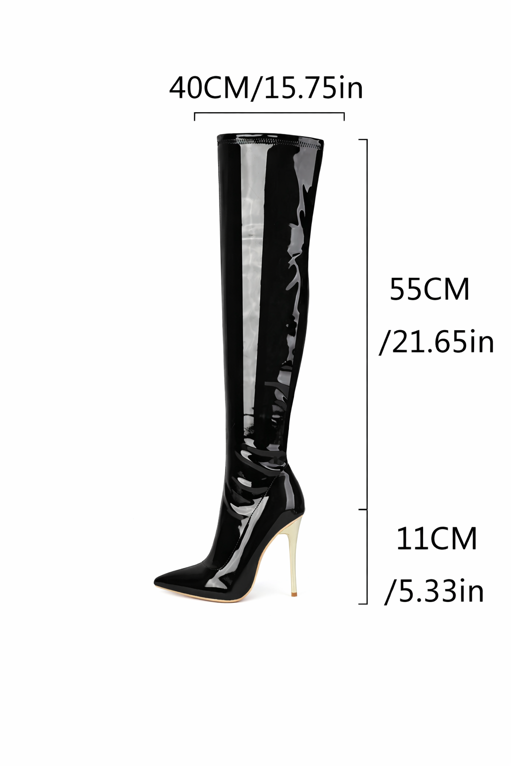 Patent Stiletto OverKnee Boots