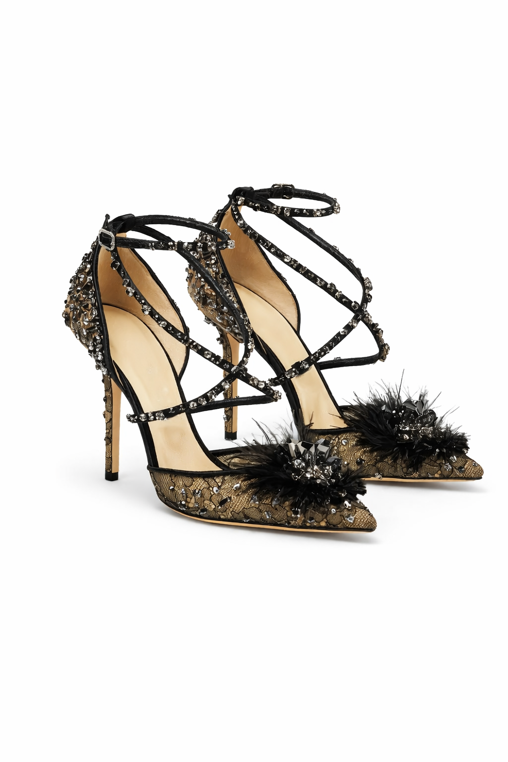 Sheepskin Stiletto Pumps