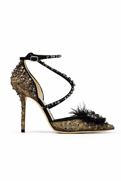 Sheepskin Stiletto Pumps