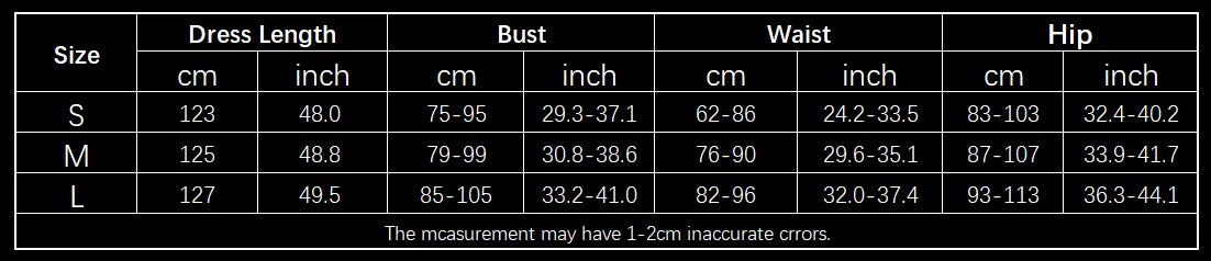 SIZE GUIDE inches