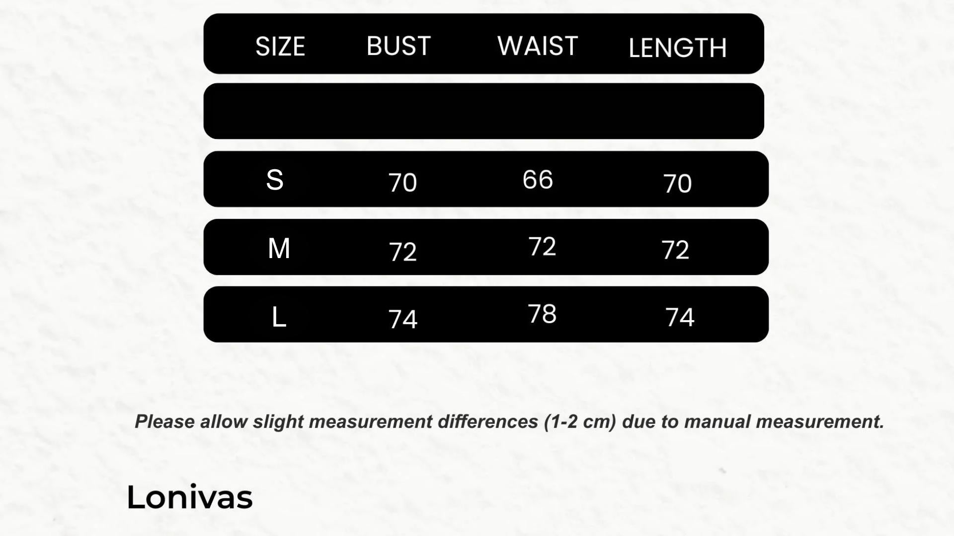 SIZE GUIDE cm