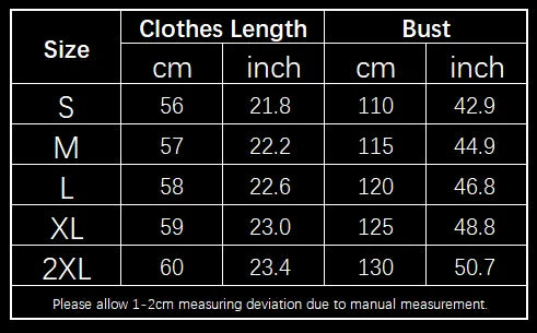 SIZE GUIDE inches